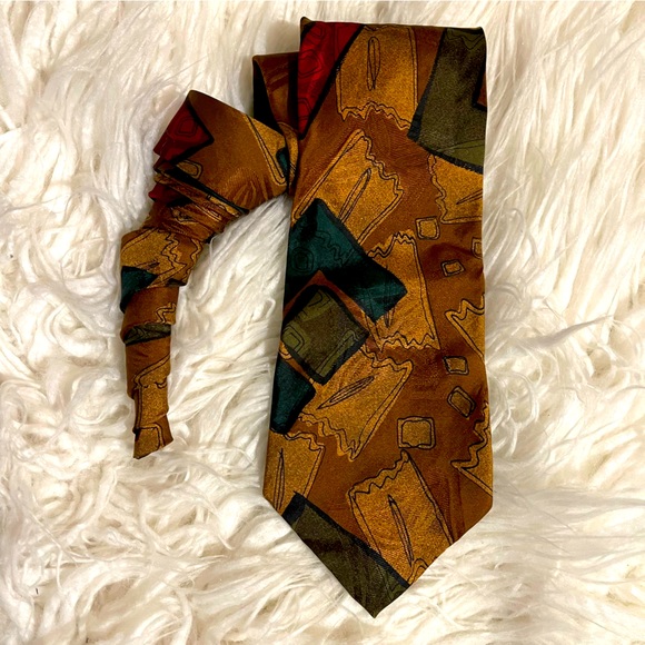 Mario Valentino Imported Silk Necktie - Picture 1 of 9